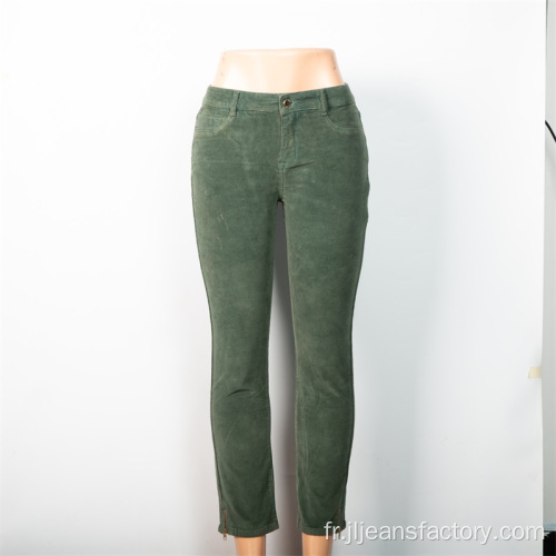 Wholesale coutume dames jeans verts droit